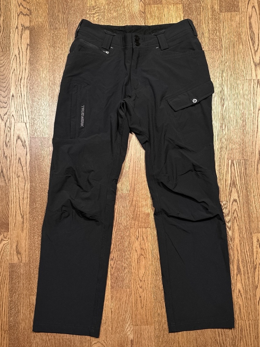 Truewerk T1 WerkPant Technical Workwear Black Cargo Pants Mens 30